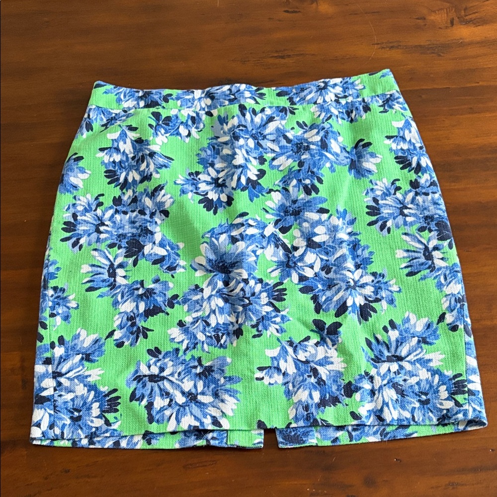 J. Crew Blue Floral Mini Skirt